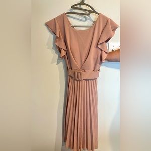 QUIZ Belt Blouse Dress. Pink. Size S